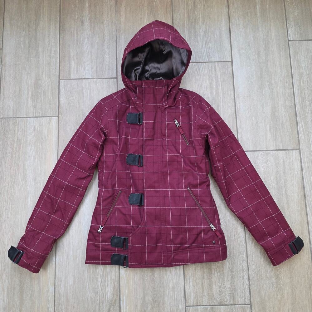 Burton Dream Jacket Womens Small DRYRIDE Faux Fur Snow Ski Snowboard Hooded Coat